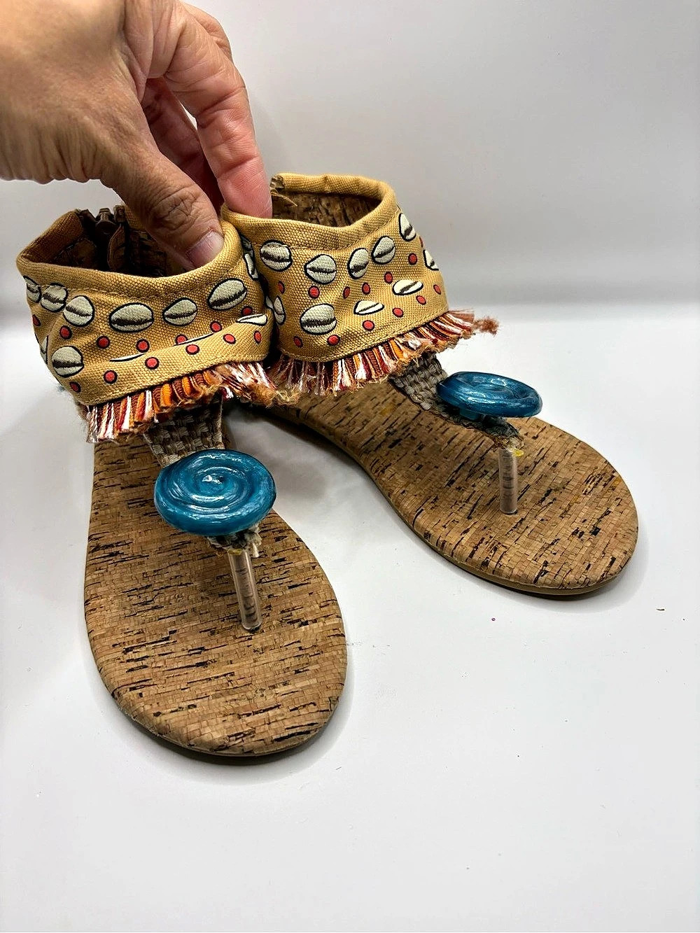 Disney Moana Costume Shoes for Kids Zip Back Toddler Sandals Size
US 12